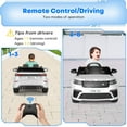 thumbnail image 3 of Kids Ride On Car with Remote, Licensed Land Rover Kids Electric Car, Ride On Toys for Kids 3-8 with Mp3 Player, Rocking, Pull Rod, White, 3 of 8