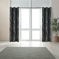 Btomtd Elegant Blackout Curtains, Window Curtains Panel Pair for Overlay Use, Bedroom Living Room Curtains with Soft and Flowing Look - 51.96"x62.99", Black
