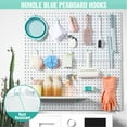 thumbnail image 5 of HUHOLE Pegboard Hooks 6 inch 50PC, Blue, Fit 1/4" or 1/8" Pegboard, Powder-Coated Steel, 5 of 7