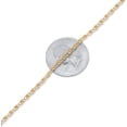 thumbnail image 2 of 1.8mm 14k Yellow Gold Plated Cable Venetian Chain Anklet, 11 inches, 2 of 6