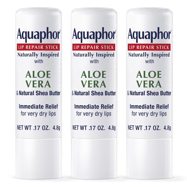 Bálsamo labial Aquaphor Naturally Inspired Lip Repair Stick x3