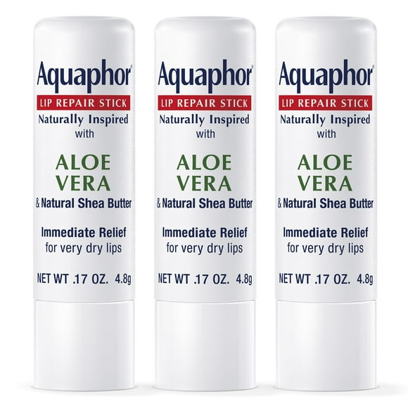 Bálsamo labial Aquaphor Naturally Inspired Lip Repair Stick x3