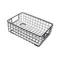 thumbnail image 2 of Cesta de almacenamiento de alambre, cesta de escritorio, de almacenamiento portátil resistente de estilo rústico, de retro para armarios domésticos, L, 2 of 8