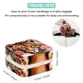 thumbnail image 5 of Rose Leopard Travel Portable Square Necklace Organizer Jewelry Box Earring Holder for Girls and Women - Store Rings, Earrings, Necklaces, Bracelets, and More, 5 of 6