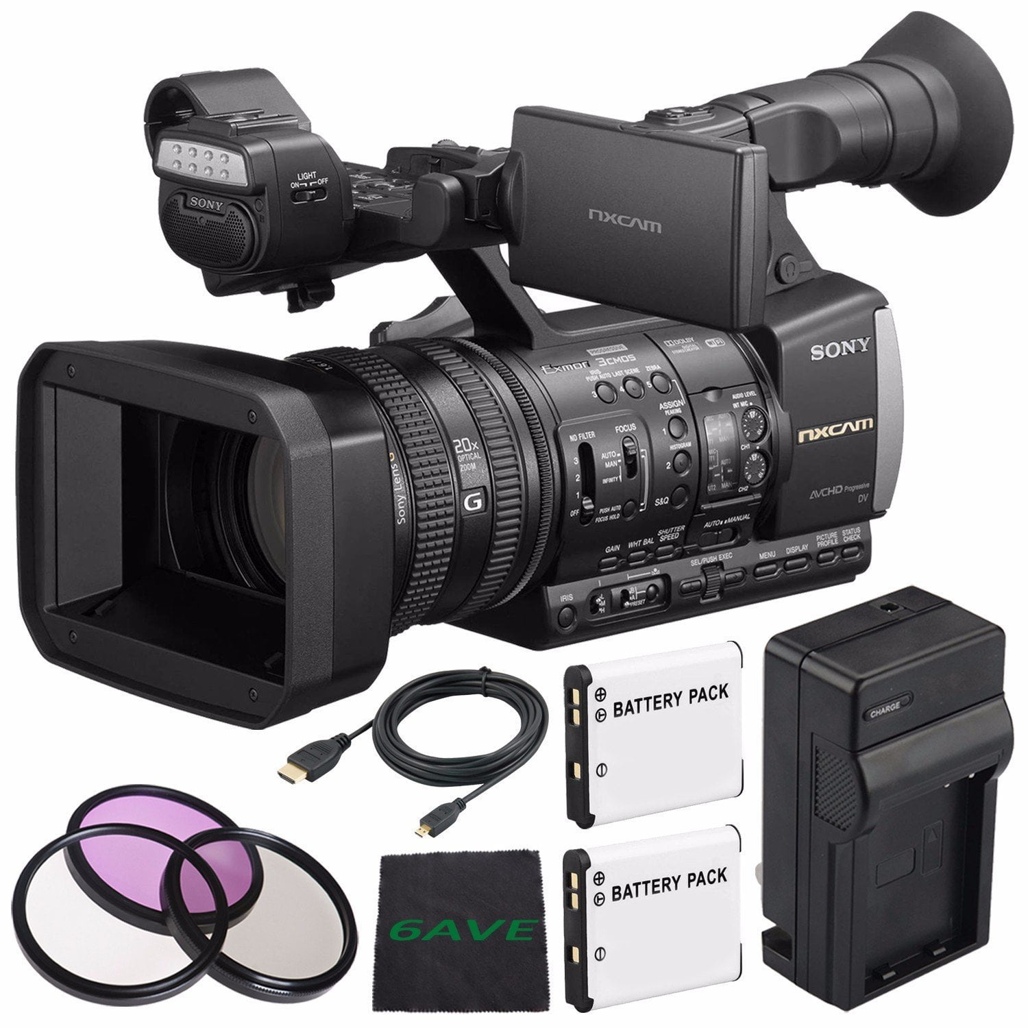 Sony HXRNX3/1 NXCAM Professional Handheld Camcorder + NPF970