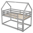 thumbnail image 5 of Aukfa Twin-over-Twin Bunk Bed - Wood Bunk Bed with House Roof for Kids - Gray, 5 of 8