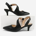 thumbnail image 5 of Bocca Women's Heel Pumps Black Pu 2 inch Slingback Dress Shoes 7.5M, 5 of 5