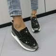 Women's Gold Glitter Sparkly Sneakers Sequins Lace Up Platform Wedge Ladies Casual Comfortable