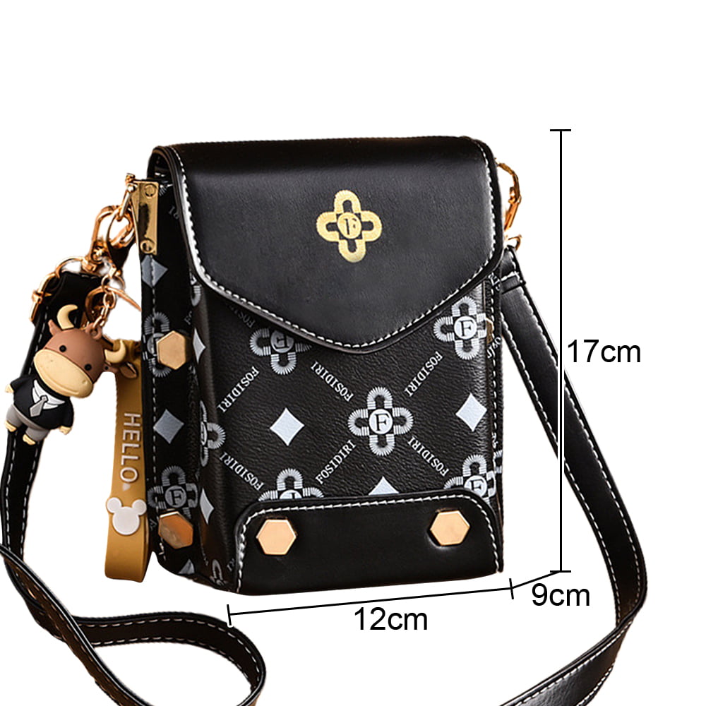 Small Crossbody Bags for Women Leather Shoulder Cellphone Purses  Wallet,Printed khaki，G141649 
