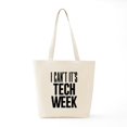 thumbnail image 6 of CafePress - I Can't It's Tech Week Tote Bag - Unisex Canvas Tote Bag, Beige, 1-Piece, 6 of 7