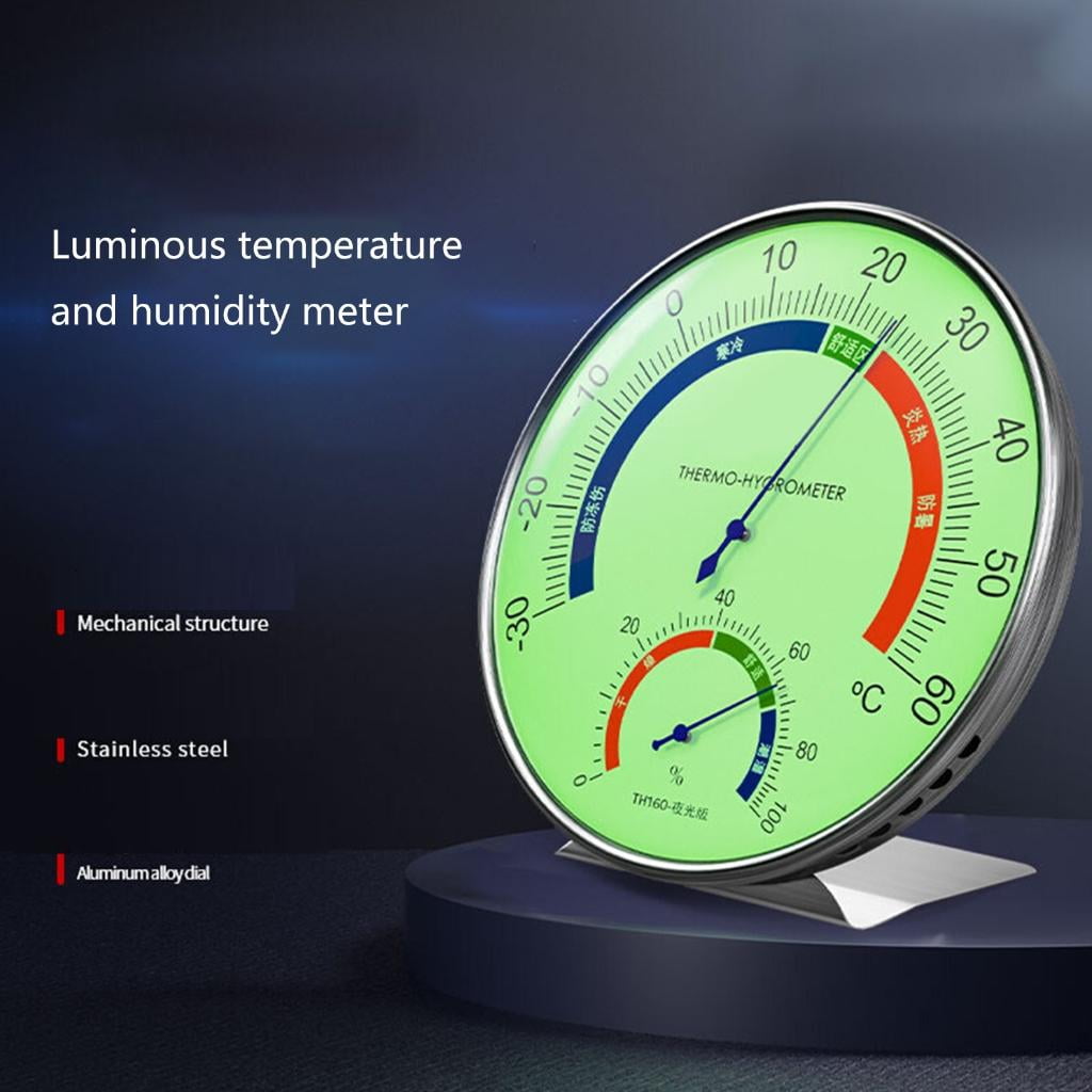 Giaone Stainless Steel Pointer Hygrometer Thermometers Humidity Temperature Measuring