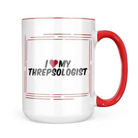 

Neonblond I heart love my Threpsologist Mug gift for Coffee Tea lovers