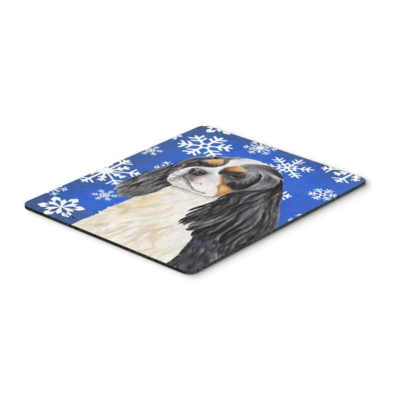 Carolines Treasures SC9391MP "Cavalier Spaniel Winter Snowflakes Holiday Mouse Pad Hot Pad or Trivet" Large multicolor