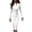 White, variant on Women's Solid Color Blazer Dress, Wrap Style Buttoned Midi Dress with Long Sleeves, Formal Work Dress and Business Casual Office Wear for Women Black S