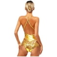 thumbnail image 2 of iEFiEL Womens Sequin Fringe Trim Tank Leotard Top Ballet Gymnastics Bodysuit Dancewear, 2 of 7