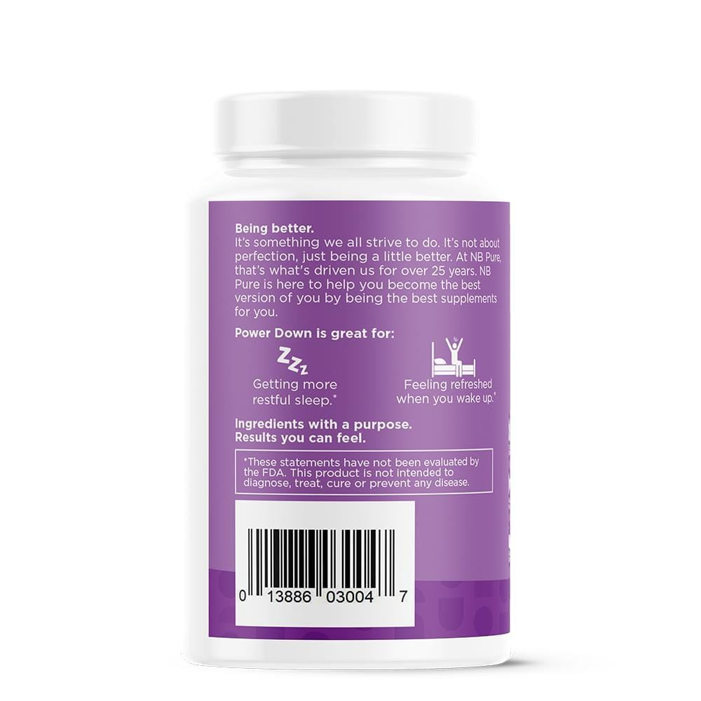 NBPure Power Down Sleep Supplement, Melatonin- Free, 90 Count