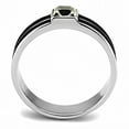 thumbnail image 2 of High polished (no plating) Stainless Steel Ring with Top Grade Crystal in Black Diamond for Women Black Diamond Stone Color Style TK3292 Size 13, 2 of 4