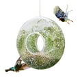 thumbnail image 4 of Fly Through Wild Bird Feeder Garden Hanging Bird Feeder Mosaic Circle for Outdoor Decoration,Green, 4 of 11