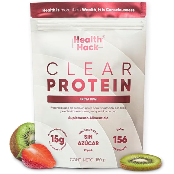 Clear Protein Whey Isolate 15g Fresa Kiwi + Electrolitos | Health Hack