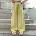 thumbnail image 7 of GXWEA Girls Cargo Pants Toddler Wide Leg Pants High Waist Cargo Pants For Girls, Y2K Baggy Pants 10-11 Year Yellow, 7 of 7