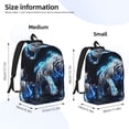 thumbnail image 2 of Easygdp Futuristic Blue Light White Tiger Mochila de Lona Resistente para Laptop, Compatible con Laptops de 15 a 17 pulgadas, Ideal para Escuela, Trabajo y Viajes-Small, 2 of 5