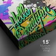 thumbnail image 4 of PixonSign Canvas Print Wall Art Graphic Beautiful Woman Graffiti & Street Art Comics Digital Art Modern Art Bohemian Portrait Fun Multicolor Ultra for Living Room, Bedroom, Office - 16"x24", 4 of 5