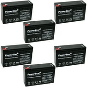 PowerStar AGM612 6V 12AH Battery Replacement for Golf Cart - 6 Pack