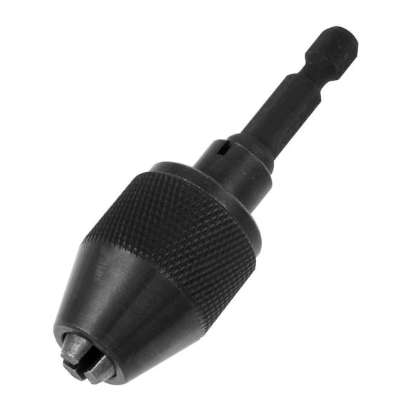 NEIKO 20753A Keyless Drill Chuck for Impact Driver, Chuck Conversion Adapter, 1/4” Hex Shank, Convert Cordless Screwdrivers into Power Drills in Seconds, For Round-Shank Drill Bits, No Keys Needed