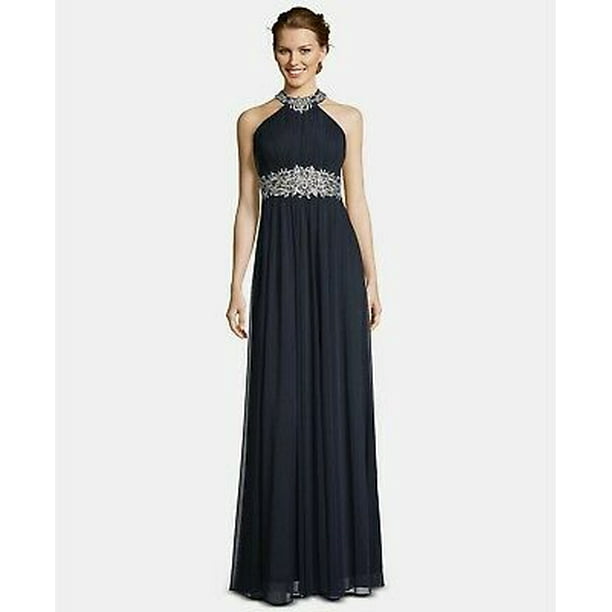 betsy and adam embellished embroidered gown