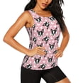 thumbnail image 2 of Fotbe French Bulldog Blusas Sin Mangas para Mujer – Estilo Casual, Corte Suelto, Slim-Fit, Cuello Redondo Deportivo, Tops de Verano para Gimnasio y Yoga-X-Large, 2 of 7