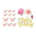 thumbnail image 1 of Decoración de flores artificiales de 15x Cake Toppers Decoración, Decoraciones de pasteles de mariposa de hadas para decoración de hornear, fiesta, 1 of 9