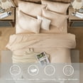 thumbnail image 2 of Davulos 7 Pieces Bed in a Bag King Comforter Set Khaki, Soft Shabby Chic Bedding Set Geometric Boho Bohemian Bed Set with Comforter, Sheets, Pillowcases & Sham, 2 of 9