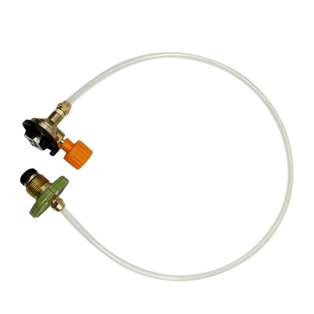 Ygjytge Tanque Gas Plano Largo Válvula Inflable Cobre LPG Cilindro Llenado Conector (D)