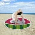 thumbnail image 4 of Extra Large Beach Towels Oversized Round Beach Towel Thick Microfiber Large Beach Towel with Fringe Sand Proof Multi-Purpose Picnic Yoga Mat 59 Inches Microfiber Beach Towels Oversized, 4 of 6