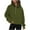 Green, variant on Women's Half Zip Pullover Sweatshirt for Women Mock Neck Solid Color Long Sleeve Trendy Cropped Pullover with Pocket Loose Fit Casual Workout Party Outerwear Comfy