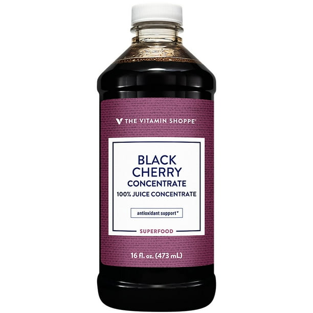 The Vitamin Shoppe Black Cherry Concentrate, 100 Juice Concentrate, Natural Foods Superfood that