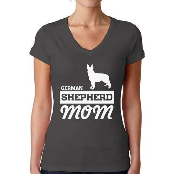 Awkward Styles Women's German Shepherd Mom V-neck T-shirt Dog Lover