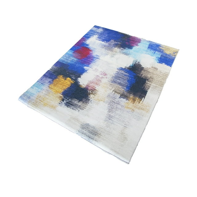 Ilios Innova | Tapete Nórdico Estilo Lienzo para Sala u Oficina | Diseño elegante | 100% poliéster | Antideslizante | Fácil mantenimiento