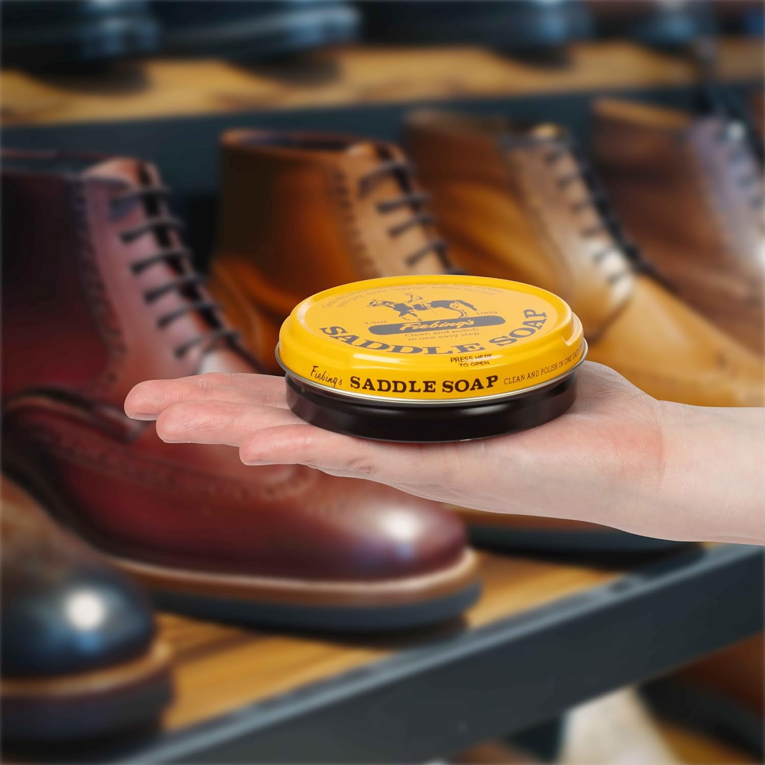 Fiebing's Yellow Saddle Soap for Leather (12 Pack, 3.5 oz Each, 42 oz Total) - Leather Cleaner & Conditioner to Soften, Protect & Restore Leathercraft - Leather Soap for Car Seat, Couch, Shoe, Purse