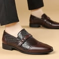 thumbnail image 4 of Mens Oxford Classic Comfortable Dress Shoes PU Leather Block Heeled Business Work Shoes, 4 of 6