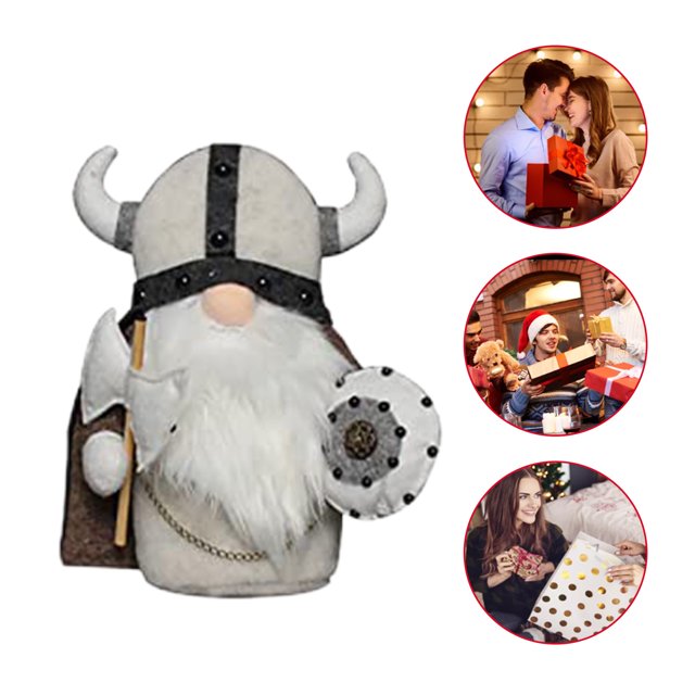 Muñecos enanos de guerrero vikingo adorno de Festival regalo para la Wdftyju familia suave Kawaii guerrero vikingo juguetes enanos de gladiador