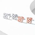 thumbnail image 5 of ChicSilver Women Silver Celtic Stud Earrings 925 Sterling Silver Earrings Irish Quaternary Celtic Knot Jewelry, Silver, 5 of 9