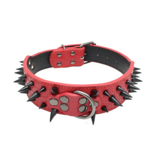 Dog Collars Personalized Custom Leather Dog Spiked Collar Name Id s For Small Medium Large Dogs Bulldog Puppy Neck Strap Walmart Com Walmart Com