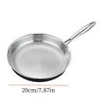 thumbnail image 3 of 304 Stainless Steel Frying Pan, 3-Layer Flat Bottom Non-Stick Frying Pan, Low Smoke Cooking Pan, Healthy Cooking, Frying, Sauteing, Kitchen Essential for Cooking, Family Meals & Dinner Prep, 3 of 9