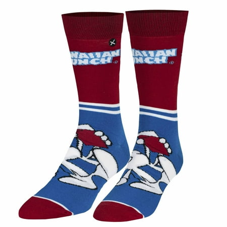 

Odd Sox Hawaiian Punch Half Stripe Fun Graphic Print Crew Socks for Men Large