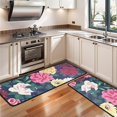 thumbnail image 3 of Kitchen Rugs Sets Of 2,Pioneer Flower Floral Print Pattern Anti Fatigue Kitchen Mat Rugs Non Slip Washable,Decorative Kitchen Floor Mats for Kitchen,Sink,Laundry,17"x47"+17"x47", 3 of 5