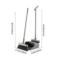 thumbnail image 4 of Broom with Dustpan Combo Set, Floor Scrub Brush, 3 in 1 for Sweeping Indoor and Push Broom Outdoor, Self-Cleaning with Dustpan Teeth for Bathroom Kitchen, 4 of 6