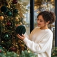 thumbnail image 5 of Large 6 Inch Christmas Ornaments Balls, Diamond Patterned Metallic Thread Christmas Balls, Christmas Tree Decorations for Holiday Parties, 5 of 9