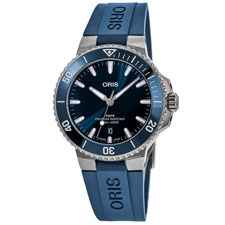 Oris Aquis Date 41.5 mm Automatic Blue Dial Rubber Strap Men's Watch 01 733 7787 4135-07 4 22 35FC