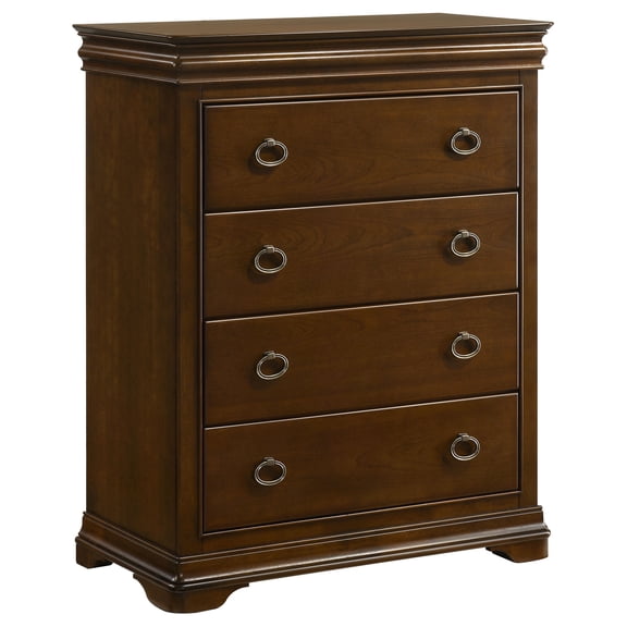 Coaster Garland 4-Drawer Bedroom Chest of Drawers, Brown Cherry